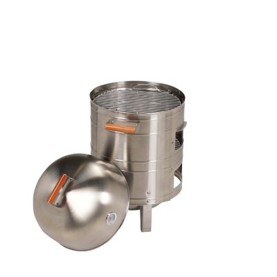 Image showing 6 th Americana 351 sq. in. Stainless Steel Charcoal Water Smoker