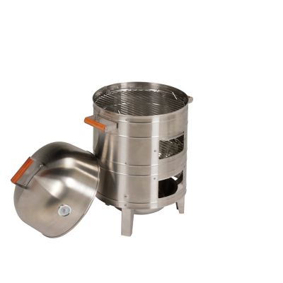 Image showing 7 th Americana 351 sq. in. Stainless Steel Charcoal Water Smoker