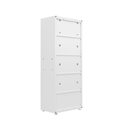 Image showing  Fortress Textured Metal Garage Cabinet with 4 Adjustable Shelves, White