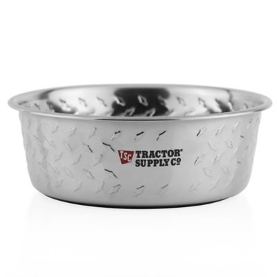 Tractor Supply 5 qt. Diamond Plate Non-Skid Bottom Stainless Steel Pet Bowl