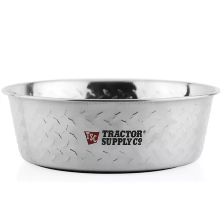 5 quart tractor supply Non-Slip Bottom Stainless Steel Pet Bowl with Diamond Plate Single Dog Bowls