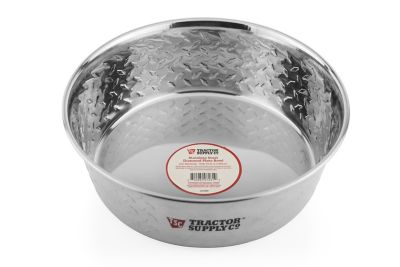 Image showing  5 qt. Diamond Plate Non-Skid Bottom Stainless Steel Pet Bowl