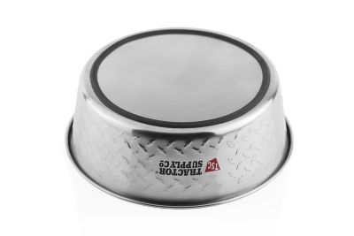 Image showing  5 qt. Diamond Plate Non-Skid Bottom Stainless Steel Pet Bowl