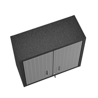 Image showing 8 th Manhattan Comfort Fortress 30 in. Floating Textured Metal Garage Cabinet with Adjustable Shelves, 5GMC