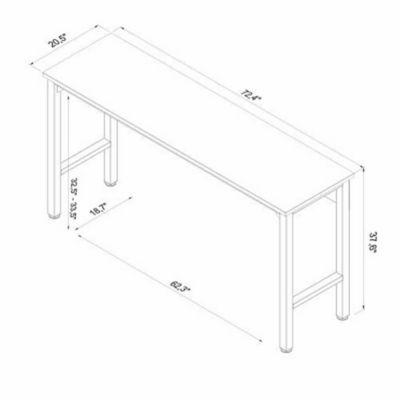 Image showing  Fortress Garage Table in Natural Wood and Steel, Gray