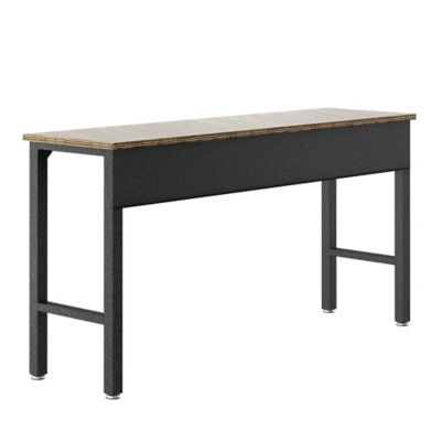 Image showing  Fortress Garage Table in Natural Wood and Steel, Gray