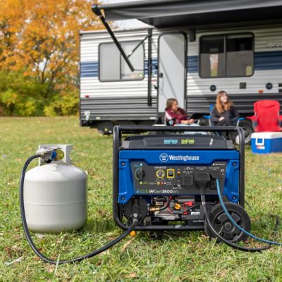 Image showing  4,650/3,600-Watt Dual-Fuel Portable Generator, Remote Electric Start, RV-Ready Outlet with CO Sensor