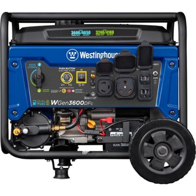 Image showing 9 th Westinghouse 4,650/3,600-Watt Dual-Fuel Portable Generator, Remote Electric Start, RV-Ready Outlet with CO Sensor