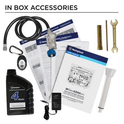 Image showing 6 th Westinghouse 6,600/5,300-Watt Dual-Fuel 6600 Home Backup Watt Portable Generator, Remote Electric Start, CO Sensor