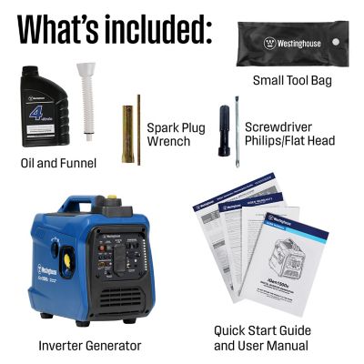 Image showing 6 th Westinghouse 1,500/1,000-Watt Gasoline Powered Portable Inverter Generator, Super Quiet, Lightweight, CO Sensor