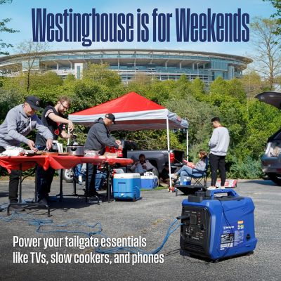 Image showing 7 th Westinghouse 2,550/1,900 W Gasoline Powered Portable Inverter Generator, Super Quiet, Lightweight, RV-Ready 30A Outlet