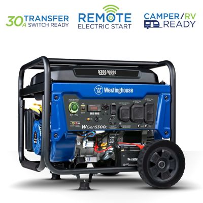 Westinghouse 6600-Watt Home Backup Portable Generator, Remote Electric Start with CO Sensor Was thrilled that The Westinghouse electric start generator started right up