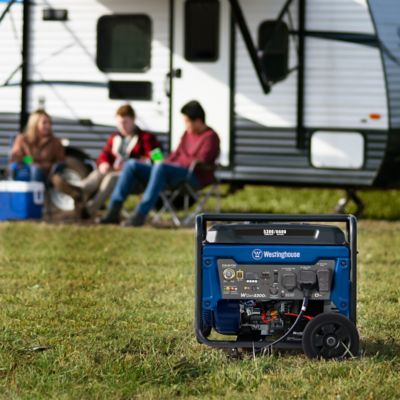 Image showing  6,600/5,300-Watt Gasoline Powered Home Backup Portable Generator, Remote Electric Start, CO Sensor
