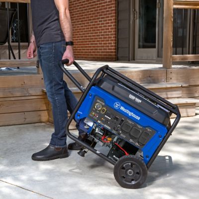 Image showing  6,600/5,300-Watt Gasoline Powered Home Backup Portable Generator, Remote Electric Start, CO Sensor
