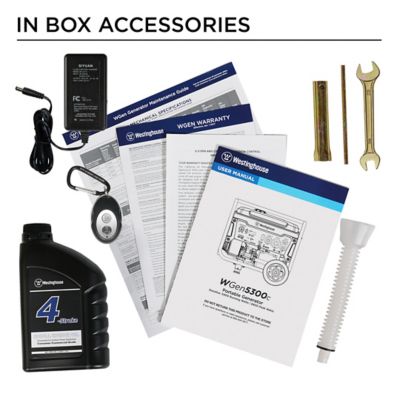 Image showing 8 th Westinghouse 6,600/5,300-Watt Gasoline Powered Home Backup Portable Generator, Remote Electric Start, CO Sensor