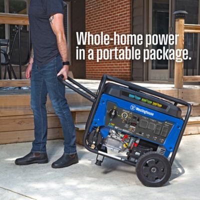 Image showing 5 th Westinghouse 12,500/9,500-Watt Tri-Fuel Portable Generator, CO Sensor, Gas/Propane/Natural Gas