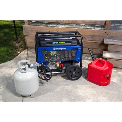 Image showing  9,500/7,500-Watt Dual-Fuel Home Backup Portable Generator, CO Sensor