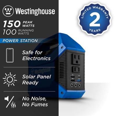 Image showing  100-Watt Solar Powered Portable Power Station, 155Wh Lithium-Ion Battery, 150W Solar Generator, Modified Sine Wave