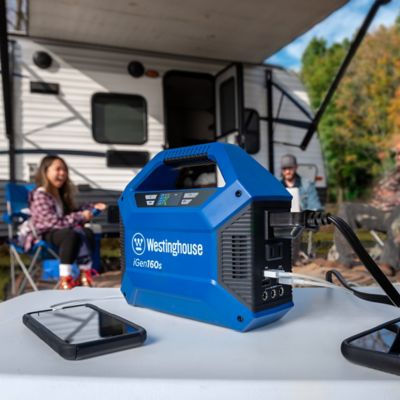 Image showing 5 th Westinghouse 100-Watt Solar Powered Portable Power Station, 155Wh Lithium-Ion Battery, 150W Solar Generator, Modified Sine Wave
