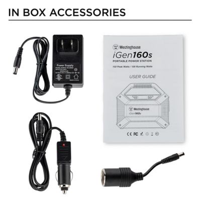 Image showing 9 th Westinghouse 100-Watt Solar Powered Portable Power Station, 155Wh Lithium-Ion Battery, 150W Solar Generator, Modified Sine Wave