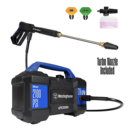 Westinghouse 2100-PSI Electric Pressure Washer, 1.76-GPM, Foam Cannon