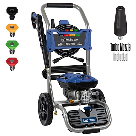 Westinghouse 2700-PSI, 1.76-GPM Electric Pressure Washer with 5 Nozzles & Soap Tank