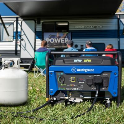 Image showing  4,650/3,600-Watt Dual-Fuel Portable Generator, RV-Ready, CO Sensor