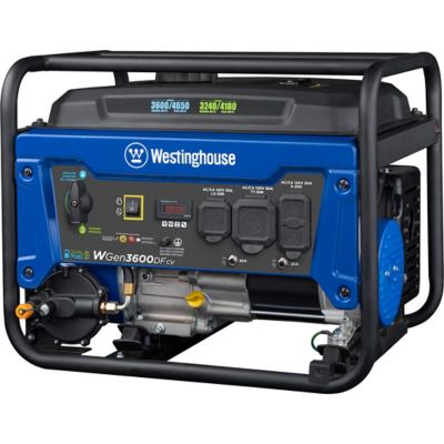 Image showing 7 th Westinghouse 4,650/3,600-Watt Dual-Fuel Portable Generator, RV-Ready, CO Sensor