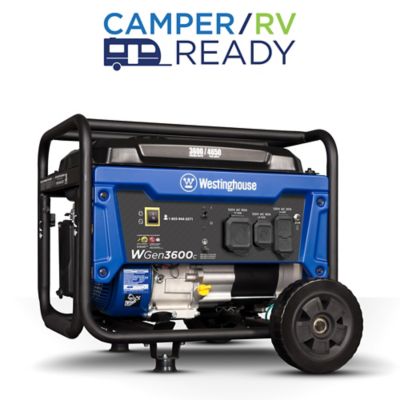 Westinghouse 4,650/3,600-Watt Gasoline Powered Portable Generator, CO Sensor, RV-Ready Outlet