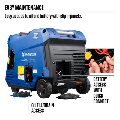 Image showing 7 th Westinghouse 5,000/3,900-Watt Gasoline Powered Portable Inverter Generator, CO Sensor, Recoil Start