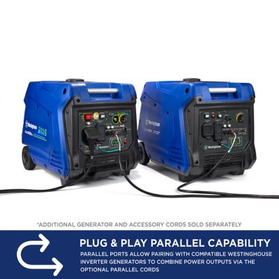 Image showing 8 th Westinghouse 5,000/3,900-Watt Gasoline Powered Portable Inverter Generator, CO Sensor, Recoil Start