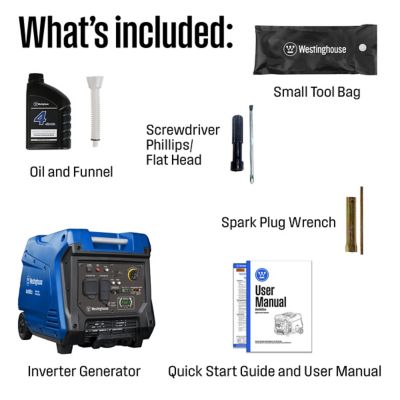 Image showing 9 th Westinghouse 5,000/3,900-Watt Gasoline Powered Portable Inverter Generator, CO Sensor, Recoil Start