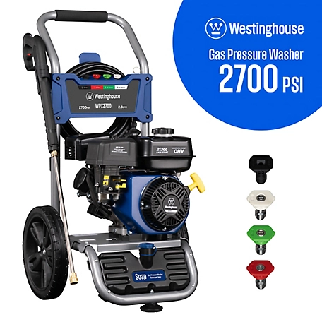 Westinghouse 2700-PSI, 2.3- GPM Gas Pressure Washer with 4 Nozzles & Soap Tank