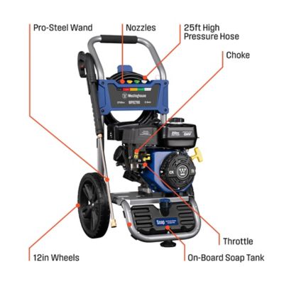 Image showing  2,700-PSI 2.3 GPM Gas Cold Water Pressure Washer with 5 Nozzles and Soap Tank