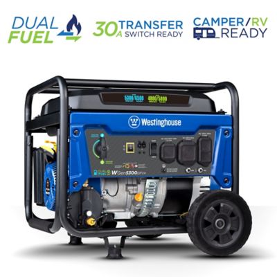 Westinghouse 6,500W Home Backup Dual Fuel Portable Generator with CO Sensor After comparing dual fuel generators, I decided on the Wgen5300DF