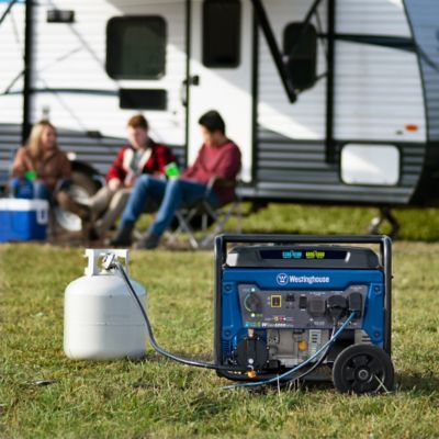 Image showing  6,500/5,300-Watt Dual-Fuel Home Backup Portable Generator, CO Sensor