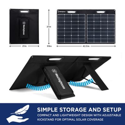 Image showing  100-W Foldable Portable Solar Panel, iGen160s, iGen200s, iGen300s, iGen600s, iGen1000s Power Stations, WSOLAR100P