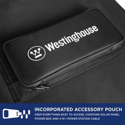 Image showing 7 th Westinghouse 100-W Foldable Portable Solar Panel, iGen160s, iGen200s, iGen300s, iGen600s, iGen1000s Power Stations, WSOLAR100P