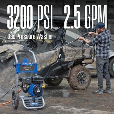 Image showing  3,200 PSI 2.5 GPM Gas Cold Water Pressure Washer with 5 Nozzles and Soap Tank