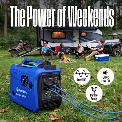 Image showing 6 th Westinghouse 2,800/2,200-Watt Gasoline Powered Portable Inverter Generator, CO Sensor