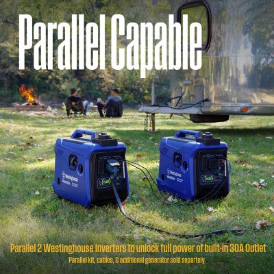 Image showing 9 th Westinghouse 2,800/2,200-Watt Gasoline Powered Portable Inverter Generator, CO Sensor