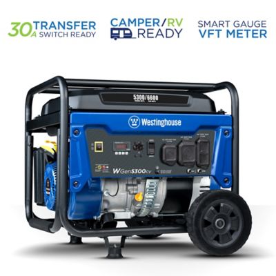 Westinghouse 6600-Watt Home Backup Portable Generator, Recoil Start with RV Ready Outlet, CO Sensor Perfect Size for my home backup and has Transfer switch!