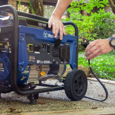 Image showing  6,600/5,300-Watt Gasoline Powered Home Backup Portable Generator, Recoil Start, RV-Ready Outlet, CO Sensor