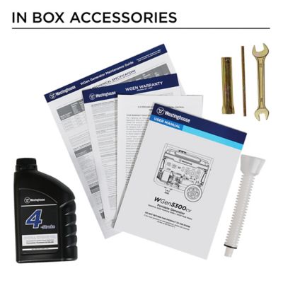 Image showing 5 th Westinghouse 6,600/5,300-Watt Gasoline Powered Home Backup Portable Generator, Recoil Start, RV-Ready Outlet, CO Sensor