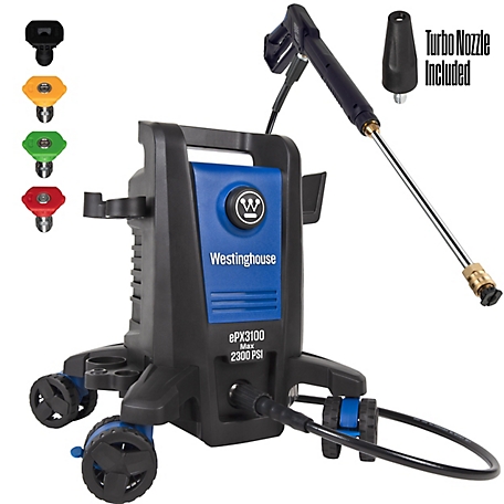 Westinghouse 2,300 PSI 1.76 GPM Electric Cold Water Pressure Washer, Soap Tank, 5 Nozzles