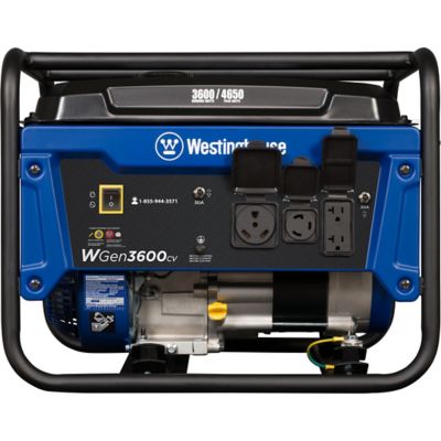 Image showing 6 th Westinghouse 4,650/3,600-Watt Gasoline Powered Portable Generator, RV-Ready Outlet with CO Sensor