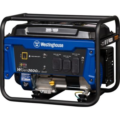 Image showing 7 th Westinghouse 4,650/3,600-Watt Gasoline Powered Portable Generator, RV-Ready Outlet with CO Sensor