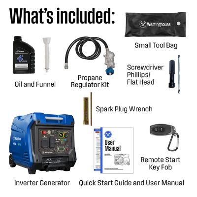 Image showing 7 th Westinghouse 5,000/3,900-Watt Dual-Fuel Portable Inverter Generator, RV Outlet, Electric Start