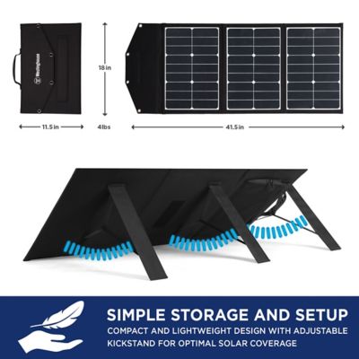 Image showing  60-W Foldable Portable Solar Panel for iGen160s, iGen200s, iGen300s, iGen600s, iGen1000s Power Stations, WSOLAR60P
