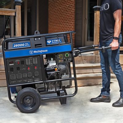 Image showing  28,000/20,000-Watt Gasoline Powered Portable Generator, Home Backup, Remote Start, CO Sensor